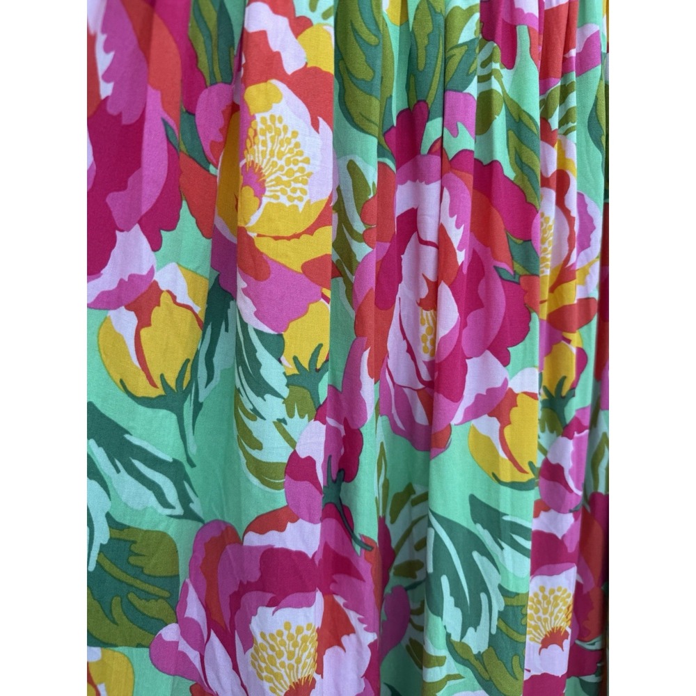 Abel the Label Anthropologie Mimosa Maxi Dress S Smocking Strapless New Floral - Picture 8 of 9
